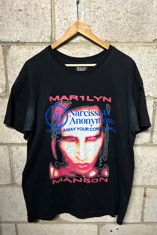 Bootleg Marilyn Upcycle Narcissists Anonymous Tee